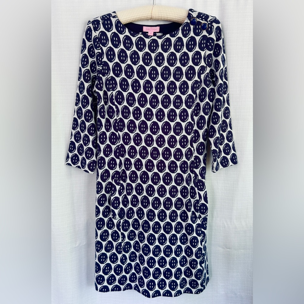 Lilly Pulitzer Jonah Button Dress Navy